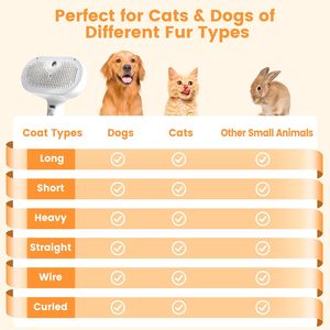 Spazzola a vapore <span class=keywords><strong>One</strong></span>-Click per cani gatti <span class=keywords><strong>toelettatura</strong></span> per animali domestici con acqua nebulizzata, spazzola per capelli lunghi/corti animali - Product Image 2