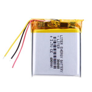 แบตเตอรี่ลิเธียมโพลิเมอร์ลิเธียม Li-Po Li-ion 3.7V 304040 400mAh ชาร์จได้สำหรับ smartwatch <span class=keywords><strong>GPS</strong></span> PDA Notebook - Product Image 1