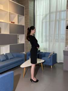 Robe moulante une pièce à manches longues pour femmes pour les affaires Logo personnalisé uniforme d'été pour la réception d'hôtel - Product Image 6