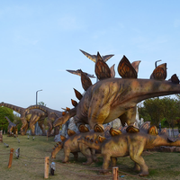 Modèle de dinosaure animatronique réaliste et animé pour parc d'attractions