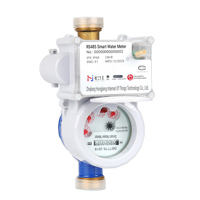 Compteur d'eau intelligent DN15mm 2,5m³/h avec vanne, prix usine, RS485 Modbus, en cuivre, mesure de l'ozone, protection IP68, personnalisable OEM