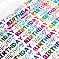 Papier d'emballage en rouleau double face enduit de PE imperméable unisexe DLBZ, motif confettis, en stock, emballage en vrac pour cadeaux