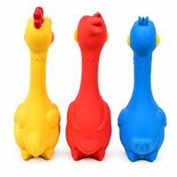 Jouets à mâcher pour animaux de compagnie en latex poulet hurlant de luxe, vente en gros d'usine, jouets couineurs pour chiens en caoutchouc naturel