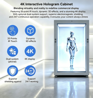 Affichage holographique intelligent intégré à l'IA ChatGPT pour l'interaction humaine virtuelle holographique