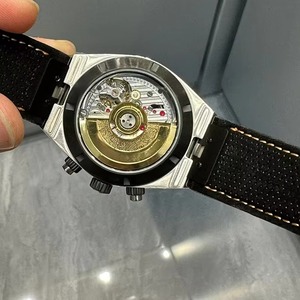 Classic Heritage Aesthetic Blue Dial Chrono Orange Hands Night Light High Accuracy <b>Automatic</b> Mechanical Waterproof Wristwatch - Product Image 4