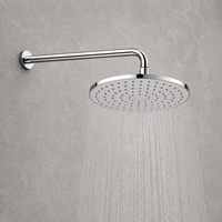 Douche de plafond moderne chromée haute pression avec jet de pluie à large couverture pour salles de bain de luxe et projets hôteliers
