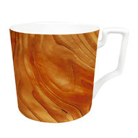 Services de table complets au design imitation bois, comprenant un ensemble de bols en porcelaine fine, de grandes tasses en porcelaine fine, un ensemble de tasses à thé en porcelaine fine et de vaisselle.