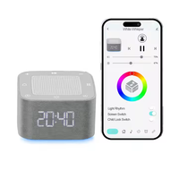 Machine à bruit blanc intelligente avec contrôle par application, 32 sons apaisants, veilleuse, réveil, haut-parleur Bluetooth pour bébés et adultes