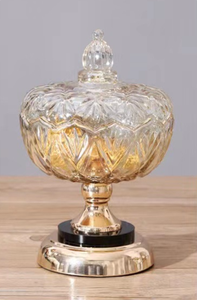 Luxuriöses Kristallglas-Bonbonglas mit Deckel im Europäischen Stil Wohnzimmer Couchtisch Aufbewahrungsbehälter Dekoratives Heim-Organizer-<span class=keywords><strong>Set</strong></span> - Product Image 5