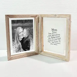 Hinge Photo Wooden Craft And Glass Picture Frame