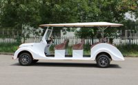 Voiture électrique de luxe homologuée CE, style antique, 11 places, véhicule de tourisme vintage pour sites touristiques et stations balnéaires