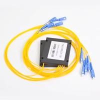 Best 1x4 SC UPC/APC ABS Box PLC Optical Splitter Single Mode Fiber Optic Splitter 1x4 Plc Fiber Optic Splitters
