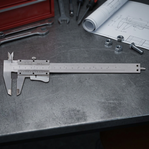 Calibrador Vernier FERVI SATINATO, Precisión de Lectura de 0.02 mm, Rango de 500 mm, Herramienta para Mediciones Precisas - Product Image 2
