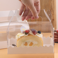 Boîte à gâteaux transparente en papier de qualité alimentaire, impression cmjn, pain, collation, dessert, Sandwich, vente en gros, Offres Spéciales