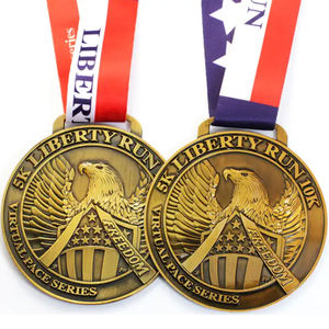 Factory Custom Sport medaille geprägt Logo Marathon lauf Geschenk Medaillon Trophäen und Metall medaillen - Product Image 4