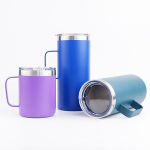 Meilleure vente <span class=keywords><strong>tasse</strong></span> de voyage isolée sous vide tasses en acier inoxydable 12 oz 16 oz tasses à café thermiques à double paroi avec poignée - Product Image 2
