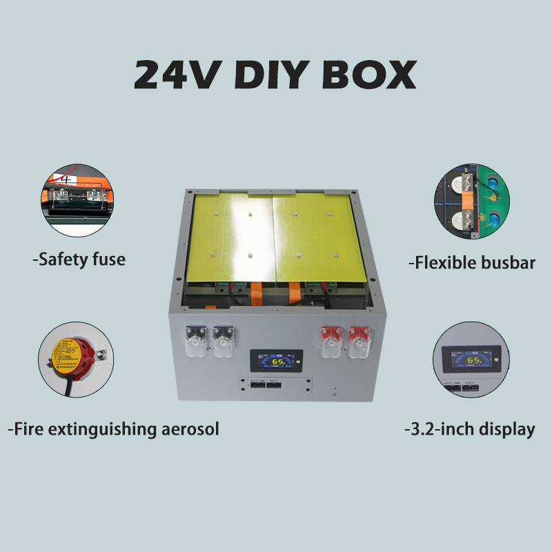 EU Stock Energy Storage Stackable Lifepo4 Battery DIY Box Kit 24V 8S ...
