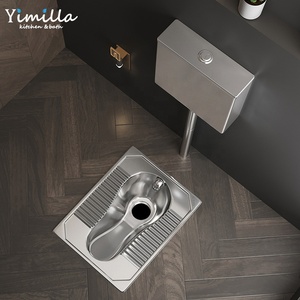 304 thép không gỉ ngồi xổm nhà vệ sinh bồn tiểu Nhà Tù công cộng tầng xả nước tiểu cho thanh KTV với tường treo bể nước - Product Image 2