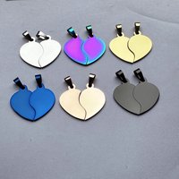 Collier puzzle détachable personnalisé en forme de plaque d'identification pour chien, cadeau idéal pour meilleur ami, amoureux ou couple, en métal artisanal