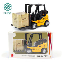 HS TOY 1:64 Véhicule de chantier en métal, modèle de chariot élévateur de simulation en métal moulé sous pression pour enfants
