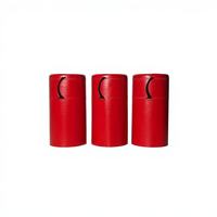 Capsule de bouteille de spiritueux rouge avec logo personnalisé, en aluminium mat, scellée par thermorétraction, languette facile à ouvrir en forme de S, pour vodka et whisky, modèle HAR-JN-L018