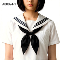 Cravate personnalisée en polyester recyclé certifié GRS, rose vin, noire, avec nœud papillon oreilles de lapin, style marin, pour cosplay, fabriquée en usine