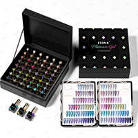 JTING - Juego de Esmaltes de Uñas en Gel con Brillo Platino, 60 Colores, Colección Exclusiva Personalizable, Caja con Libro de Colores, Suministros para Fábrica de Uñas OEM