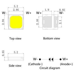 Nouvelle <span class=keywords><strong>Diode</strong></span> LED SMD 3030 à Spectre Complet 2-en-1 Blanc Naturel 660nm 3800K 150mA Courant Garantie 2 Ans - Product Image 3