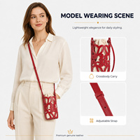 Sac seau pour femme en cuir découpé au laser, mini pochette à cordon, sac à main avec bandoulière réglable, 4 couleurs, vente en gros, personnalisation OEM, direct usine