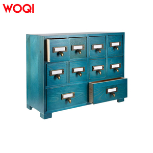 WOQI Wood <strong>Apothecary</strong> <strong>Cabinet</strong> With Drawers,Desk Drawer Organizer,Home Office &amp; Tea &amp; Dresser Bedroom Organization and Storage - Product Image 4