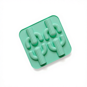 Moule en silicone réutilisable et écologique en forme de cactus 3D mignon pour bonbons gélifiés DIY, idéal pour gâteaux, fudge et chocolats. - Product Image 2