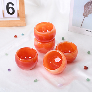 จานรองแก้วชาหินอาเกตแดงธรรมชาติทรงกลมสำหรับตกแต่ง ลดราคาพิเศษ - Product Image 1