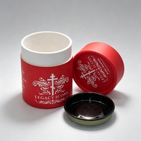 Boîte cylindrique en carton biodégradable avec couvercle métallique, personnalisable avec logo, pour emballage alimentaire, bonbons, café, etc.