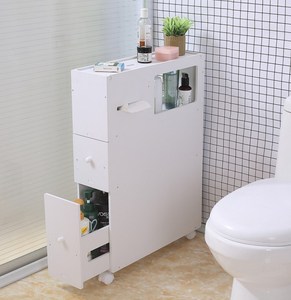 Armoire d'angle étroite <span class=keywords><strong>de</strong></span> <span class=keywords><strong>rangement</strong></span>, meuble d'angle <span class=keywords><strong>de</strong></span> salle <span class=keywords><strong>de</strong></span> bains avec tiroir, étagère <span class=keywords><strong>de</strong></span> <span class=keywords><strong>rangement</strong></span> pour toilettes, support <span class=keywords><strong>de</strong></span> <span class=keywords><strong>rangement</strong></span> indépendant, à roulettes - Product Image 4