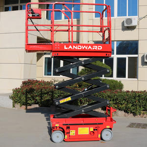 LANDWARD pequeña plataforma de elevación hidráulica eléctrica Mini plataforma de elevación de tijera móvil para el hogar Venta de elevación de tijera autopropulsada sobre orugas - Product Image 5