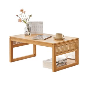 Simple Wooden Coffee Table With Storage Tatami Style For Living <b>Room</b> Bedroom Study <b>Desk</b> - Product Image 5