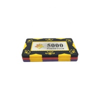 Jetons de poker rectangulaires du club de poker de Las Vegas, 28g, jetons de casino en argile carrés, jetons royaux avec numéros gravés, plaque en céramique