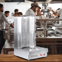 Machine de fabrication de shawarma électrique à quatre brûleurs, rotation automatique, pour poulet kebab
