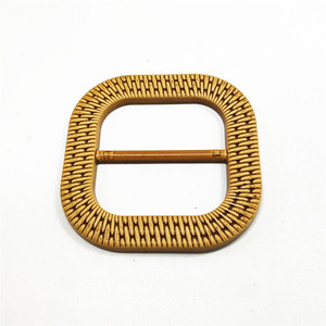 藤编日字扣复古风格皮带扣圆形皮带扣 - Product Image 1