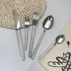 Stainless Steel Cutlery Set <b>Knife</b> Fork Spoon Solid Color Mirror Polished Durable For Home Restaurant Western Cuisine - Product Image 3