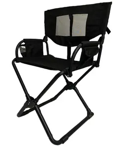 كرسي تخييم سهل الطي ثقيل مصنوع من سبيكة فولاذية قابلة للطي عالي الجودة