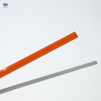 Nouvelle couleur 2026, tige en verre borosilicate orange mandarine, matière première pour gobelets à eau, tige d'agitation