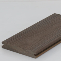 Carreaux de terrasse à emboîtement en bois massif composite WPC pour extérieur Finition en teck 23mm Grain de bois brossé en bambou pour sol de cuisine