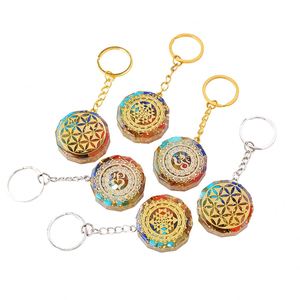 Wholesale Quartz <b>Crystal</b> <b>Chips</b> Orgone Light Keychain Pendant for Birthday Decor - Product Image 1