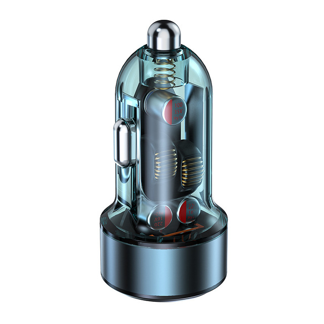Car Charger Fast Car Charger with USB and Type-C Dual Ports Cigarette Lighter Interface