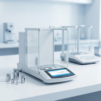 Balance analytique semi-micro à double plage, en acier inoxydable, avec calibration interne automatique, capacité 220g, précision au milligramme