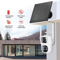 Caméra de sécurité Ubox 6MP à double objectif 2-en-1 étanche IP66 PTZ 4G LTE Batterie solaire CCTV sans fil Camara IP