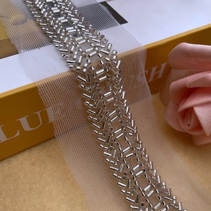 Oro lucido cucire su strass di cristallo perline accessori di abbigliamento perline <span class=keywords><strong>e</strong></span> pietre ricamo a rete di <span class=keywords><strong>pizzo</strong></span> - Product Image 4