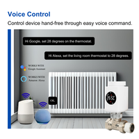 Vente chaude Chauffage Wifi Thermostat de Rétro-Éclairage Réglable Radiateur Valve Thermostat avec Smart Life Tuya Zigbee Thermostat
