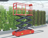 Plateforme élévatrice à ciseaux entièrement électrique de type rail, élévateur électrique 3M, table élévatrice à ciseaux 4M